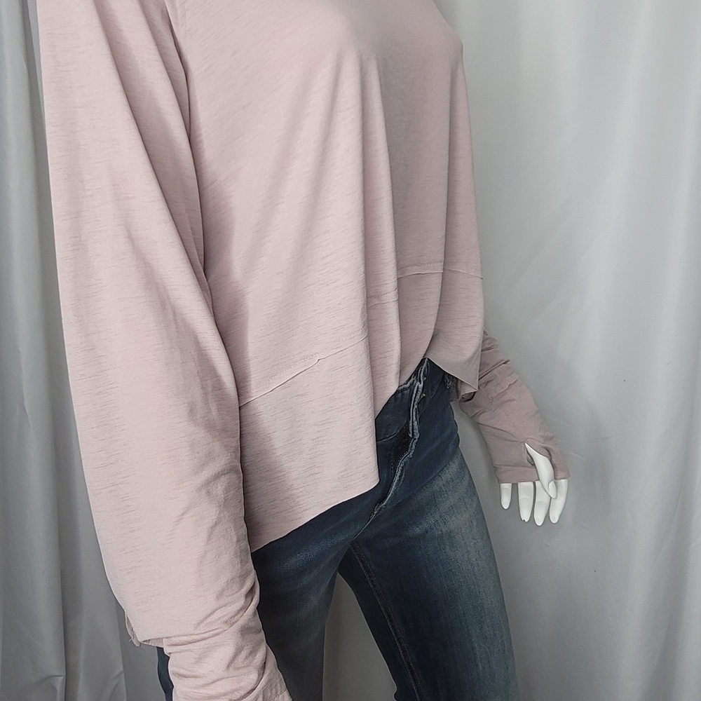 Relaxed Pink Long Sleeve Boxy Tee - Picture 4 of 12